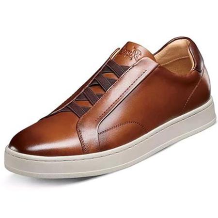MEN'S MONOPOLI ELASTIC SNEAKER COGNAC/WHITE