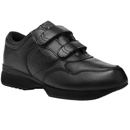 MEN'S LIFEWALKER STRAP BLACK LEATHER SNEAKER