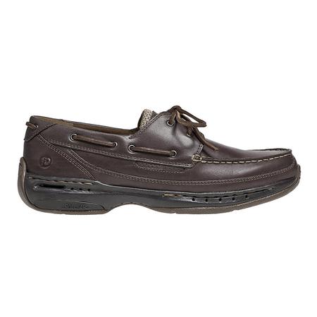 MEN'S SHORELINE BROWN LEATHER BOAT SHOE