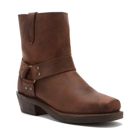 MEN'S REV UP BROWN  LEATHER MOTORCYCLE BOOT