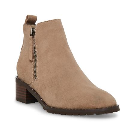 WOMEN'S SAMARA TAUPE SUEDE ZIP BOOTIE